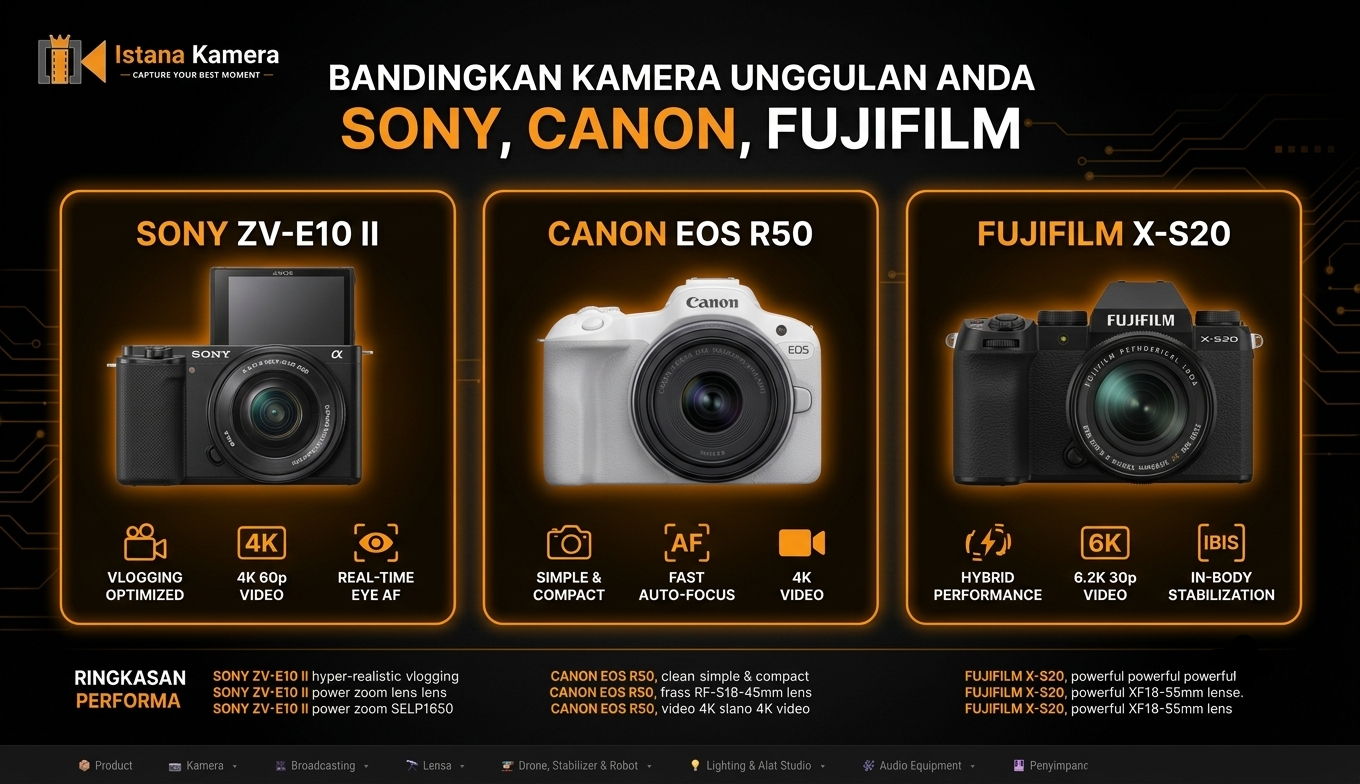 3 Kamera Terbaik Pilihan Content Creator - Sony ZV-E10 II