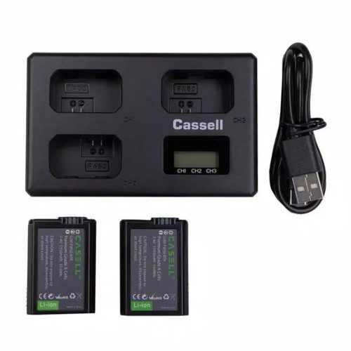 Casell Baterai Pack FW50 With Triple Charger