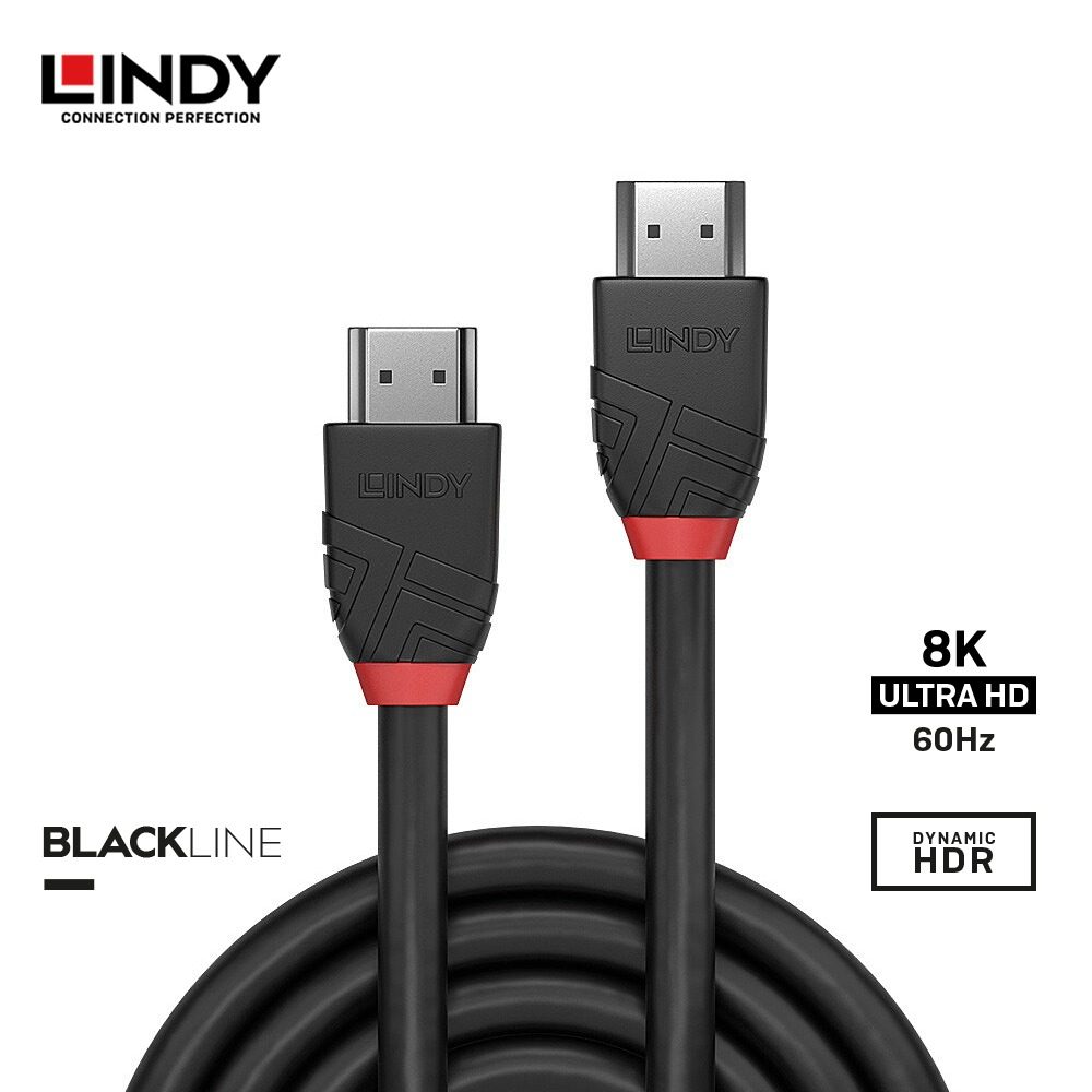 Lindy HDMI Cable Black Line 8K60Hz - 36770 36771 36772