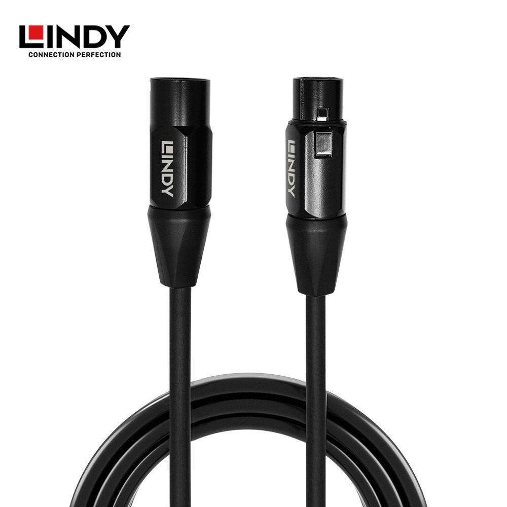 Lindy XLR Cable Male to Female Black - 06053A/06056A/06059A