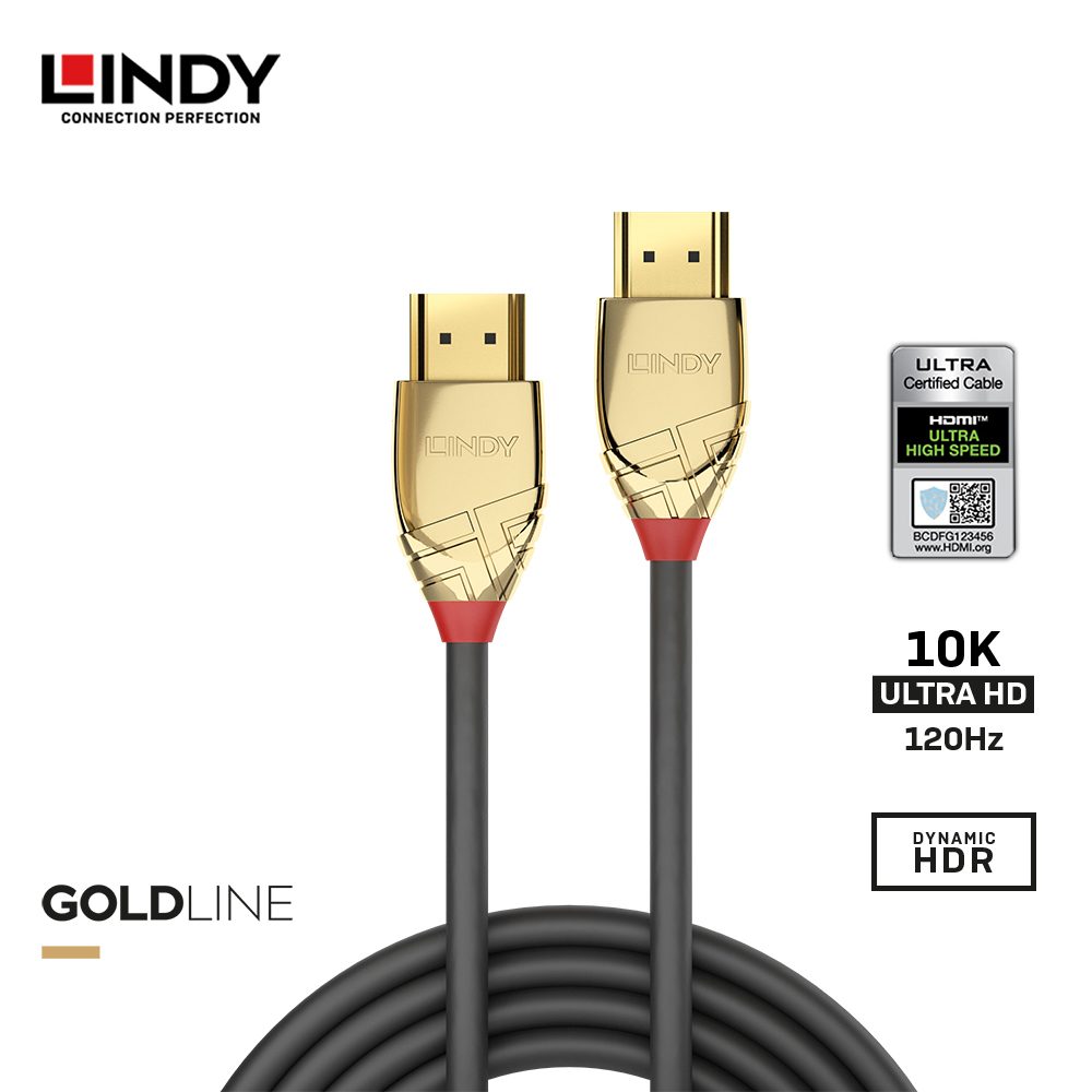 Lindy Kabel HDMI 2.1 Ultra High Speed Gold - 37601/37602/37603/37604