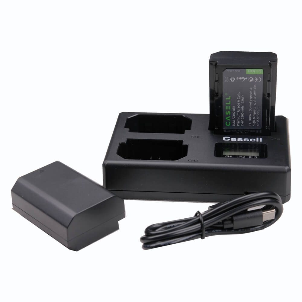 Casell Baterai Pack FZ100 + Triple Charger
