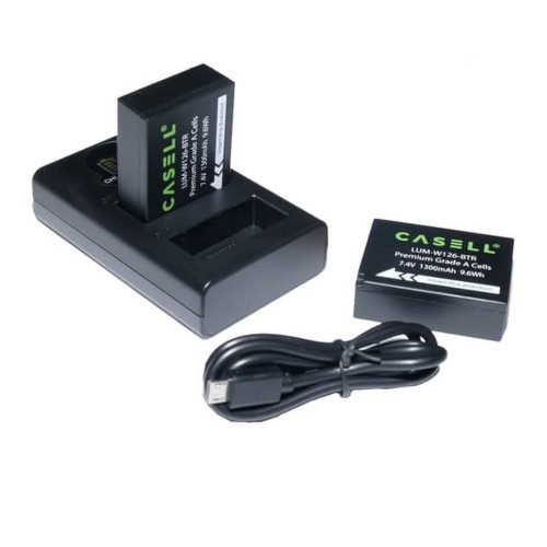 Casell Baterai Pack W126 With Dual Charger