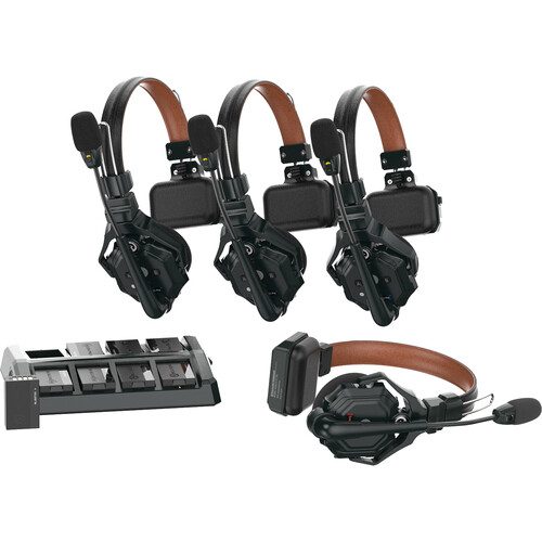 Hollyland Solidcom C1 Pro-4S Full-Duplex ENC Wireless Intercom with 4 Headsets