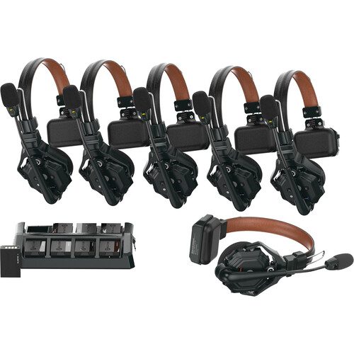 Hollyland Solidcom C1 Pro-6S Full-Duplex ENC Wireless Intercom with 6 Headsets