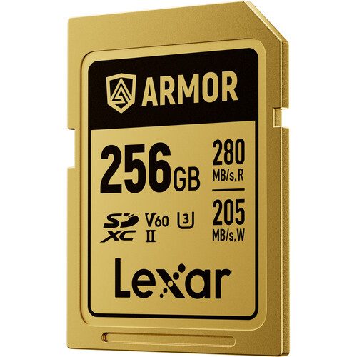 Lexar Memory Card SDXC ARMOR GOLD UHS-II Speed Up to W 210 MB/s R 280 MB/s