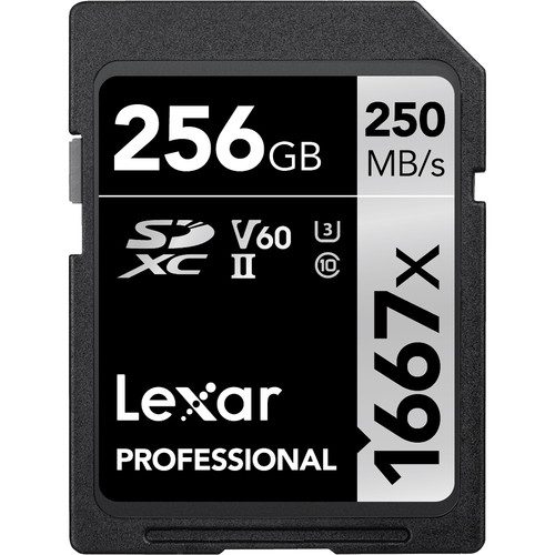 Lexar Memory Card SDXC 1667x UHS-II Speed Up to 250MB/s / 120MB/s