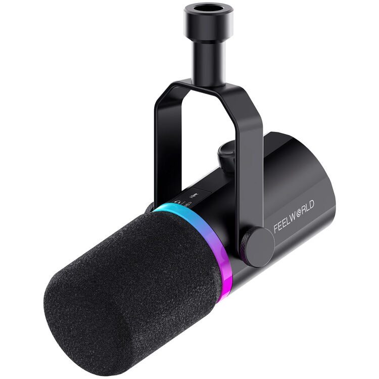 FeelWorld PM1-AS Dynamic Cardioid XLR/USB Microphone Black