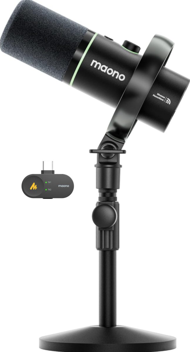 MAONO AU-PD200W T Hybrid Wireless Podcast Microphone Dynamic XLR / USB