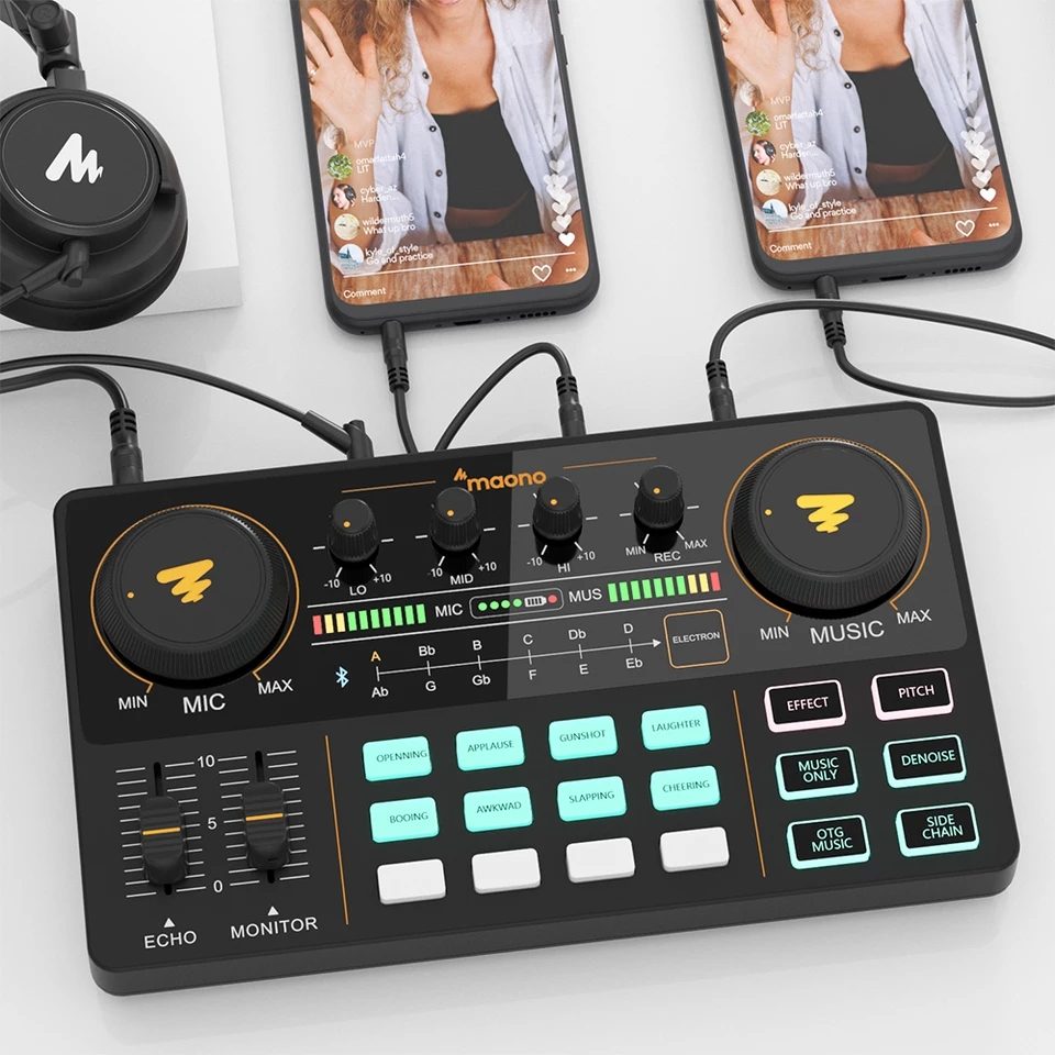 Maono Maonocaster Lite AU-AM200 Microphone Mixer Audio Interface