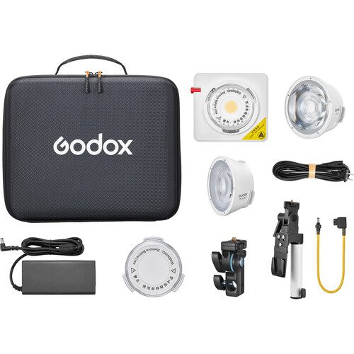 Godox ML100Bi KIT2 Bi-Color Portable LED Light (36° Lens & V-Mount Handgrip Kit)